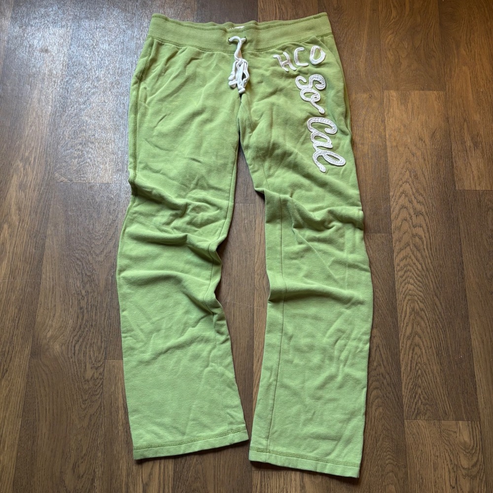 Vtg Y2K Mall Core Hollister California So Cal Embroidered So Cal Green Sweats